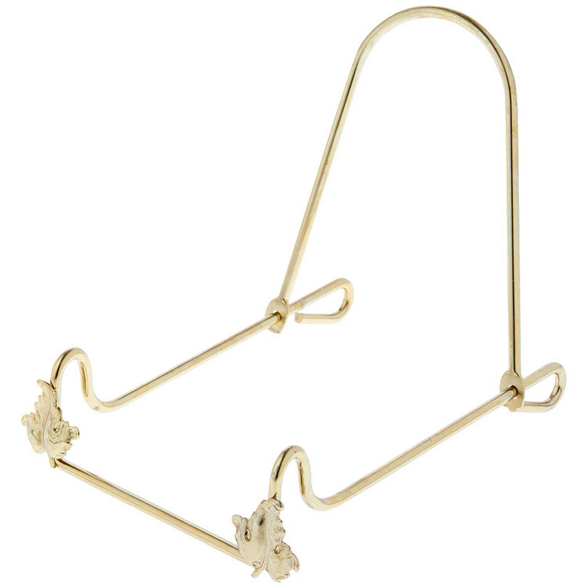 Bard's Adjustable Brass Metal Easel, Leaf, 5" H x 4" W x 5" D, Pack of 6 Image