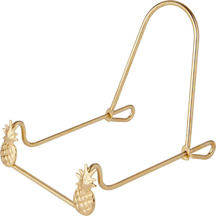 Bard's Adjustable Brass Metal Easel, Pineapple, 5" H x 4" W x 5" D Image