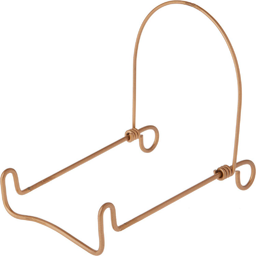 Bard's Adjustable Gold-toned Wire Easel Stand, 5" H x 4" W x 6.25" D, Pack of 10 Image