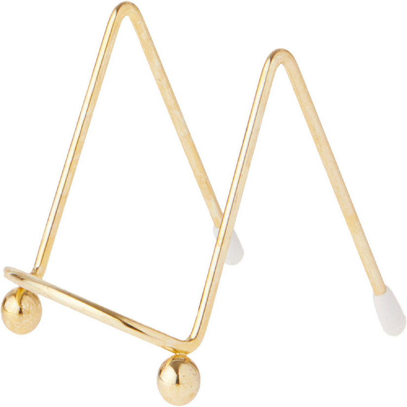 Bard's Brass Wire Easel for Small, Flat Items, 2.5" H x 2.25" W x 3.25" D, Pack of 12 Image