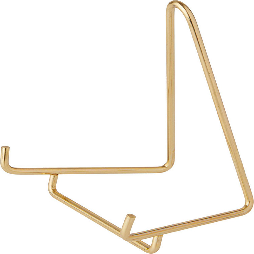 Bard's Gold-toned Wire Easel Stand, 4" H x 3.5" W x 3" D, Pack of 12 Image