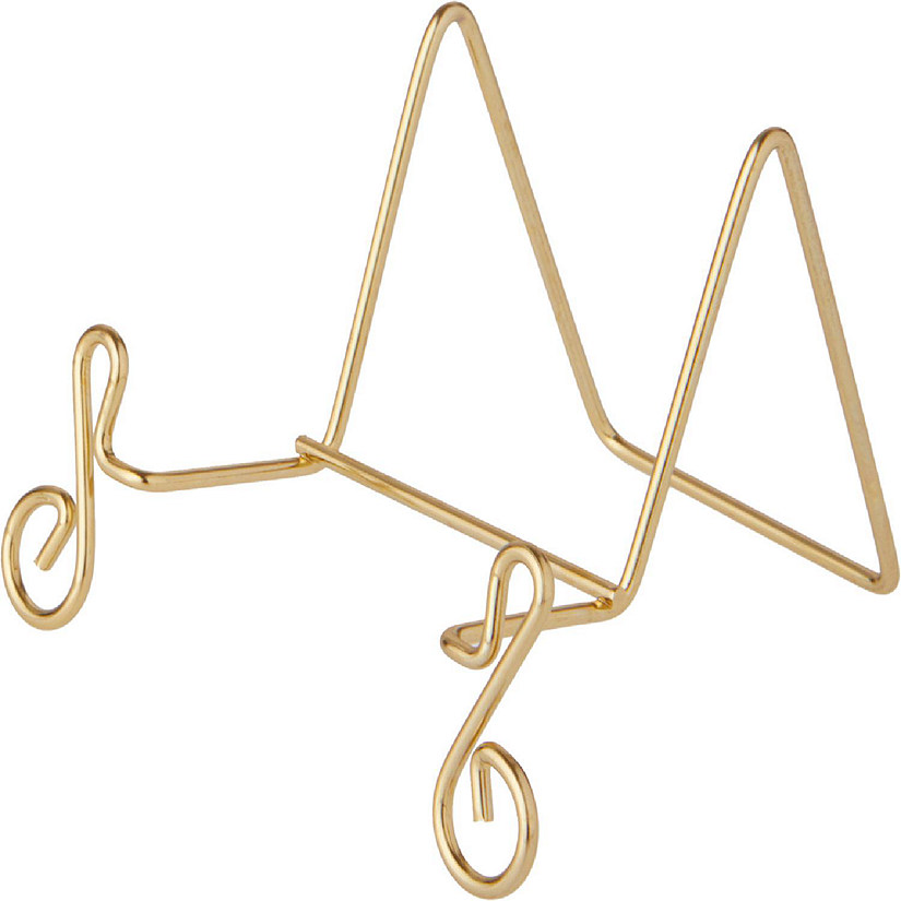 Bard's Music Note Scroll Gold-toned Wire Easel Stand, 2.5