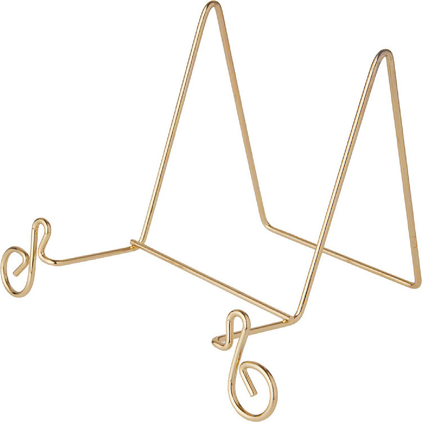 Bard's Music Note Scroll Gold-toned Wire Easel Stand, 5" H x 6.5" W x 5" D, Pack of 12 Image