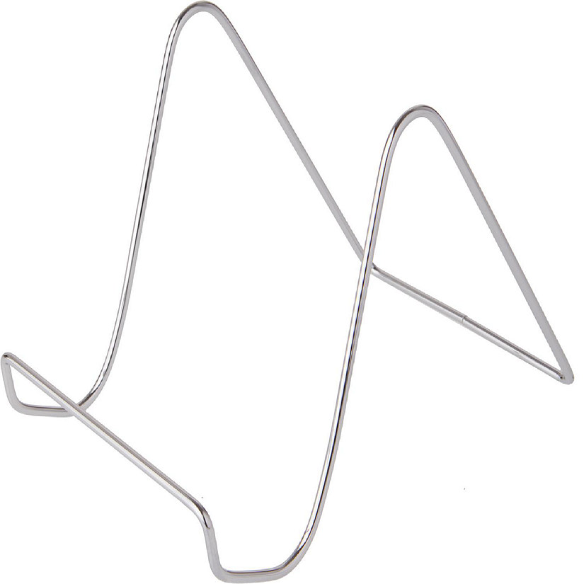 Bard's Plain Silver Wire Easel Stand, 6" H x 5.5" W x 8" D Image