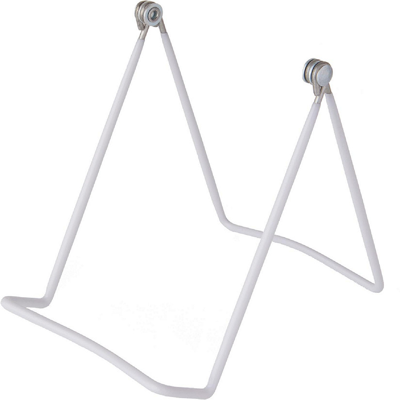 Bard's Vinyl Covered White Wire Easel Stand, 6" H x 4.5" W x 6" D Image