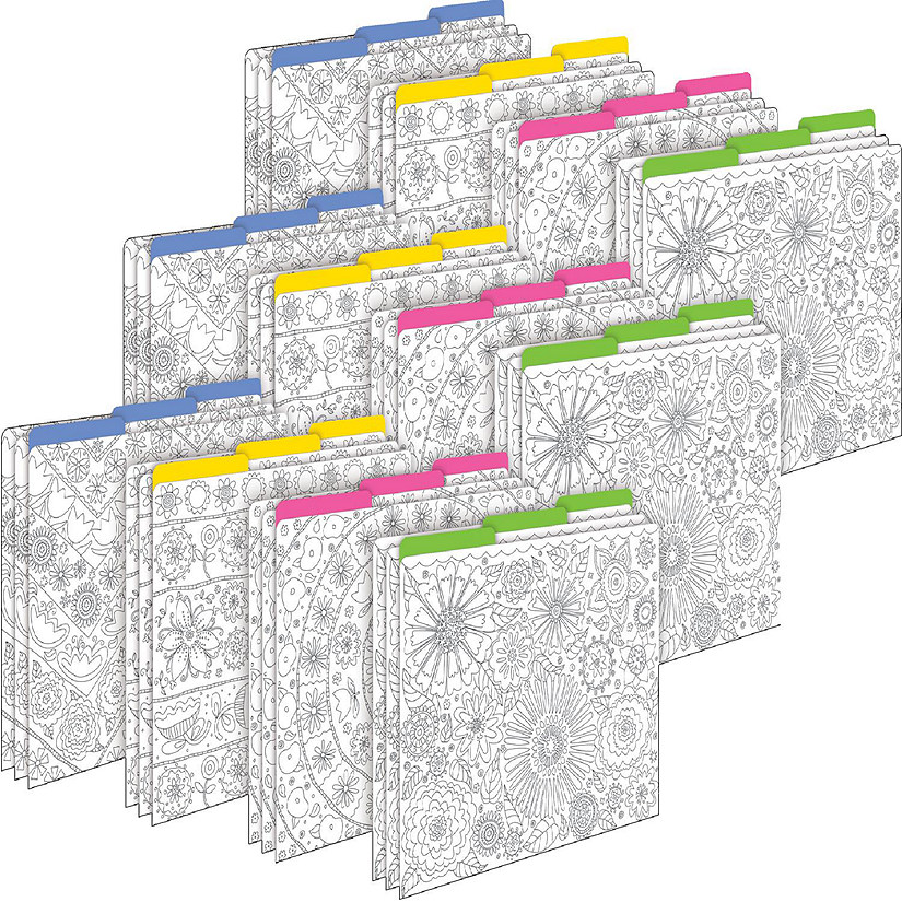 Barker Creek 14pt Color Me! In My Garden LetterSize File Folders