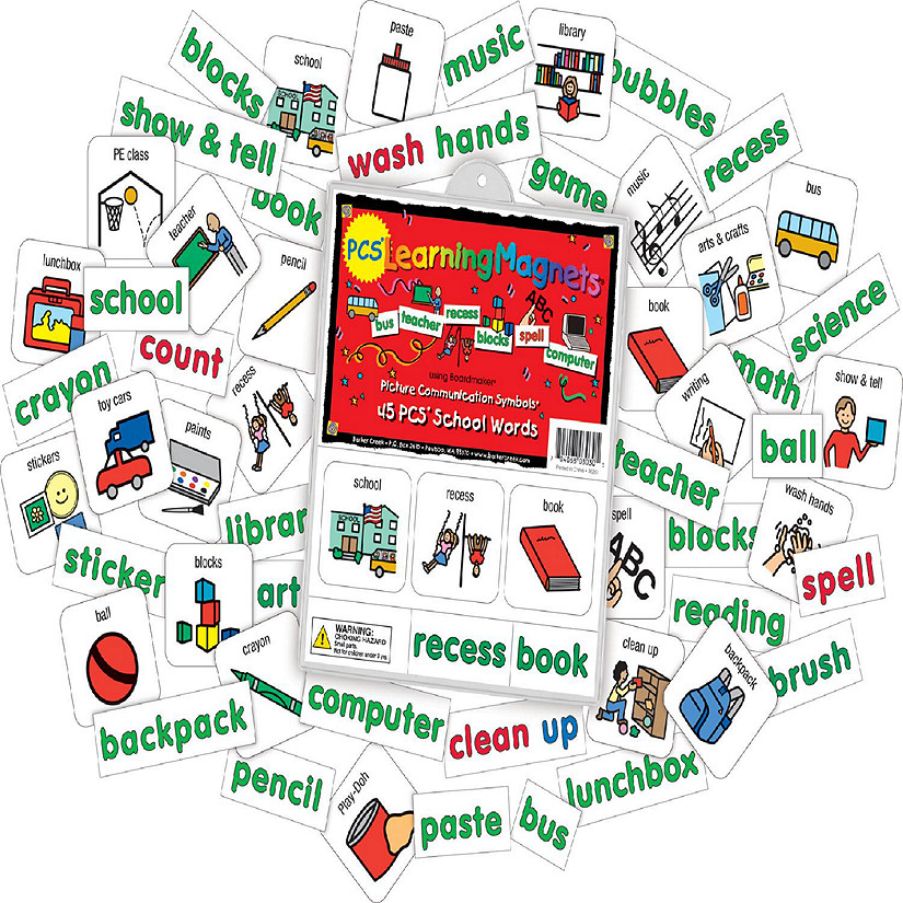 Barker Creek Learning Magnets&amp;#174; - 45 PCS&amp;#174; School Words Image
