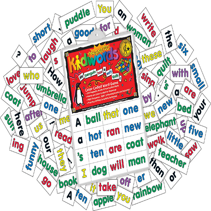 Barker Creek Learning Magnets&#174; - Kidwords&#174; - High Frequency Words Image
