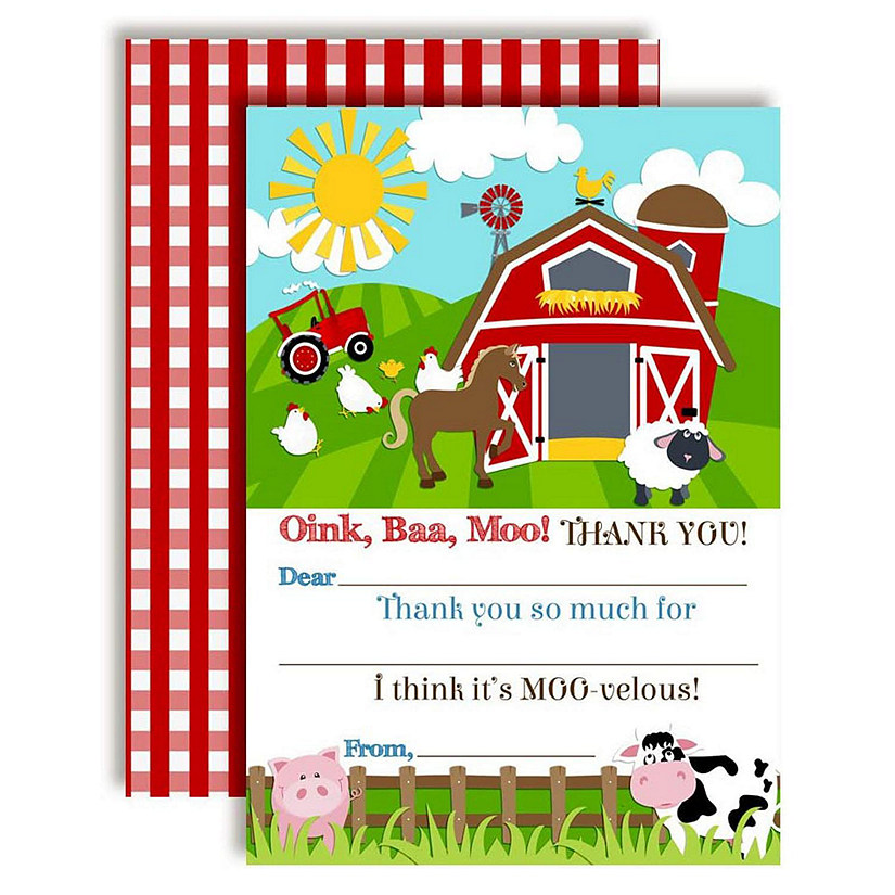 Barnyard Bash Thank You 20pc. by AmandaCreation Image