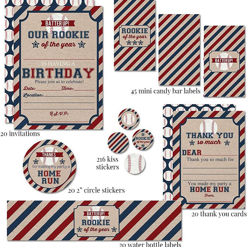 Baseball Birthday Bundle 321pc. by AmandaCreation Image