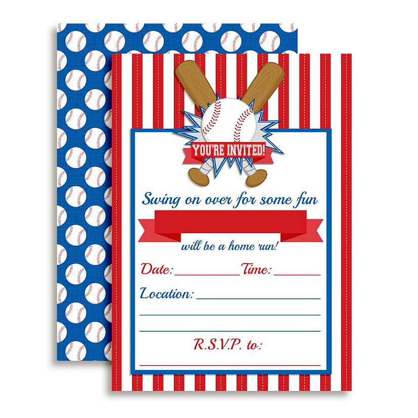 Baseball Birthday Invitations 40pcs. by AmanadaCreation Image