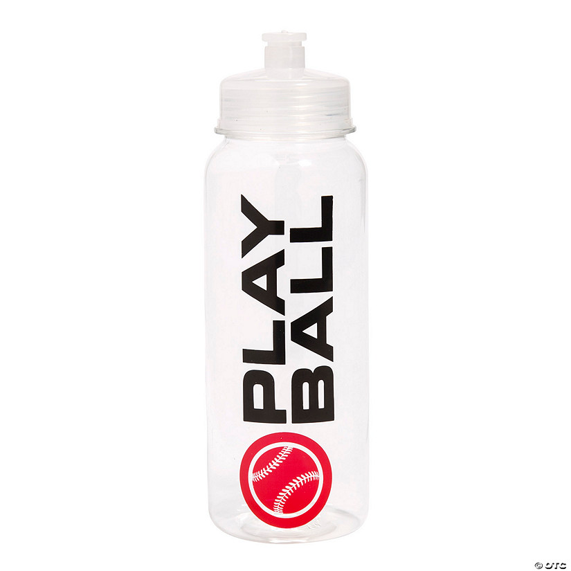 Baseball BPA-Free Platic Water Bottles - 12 Ct. Image
