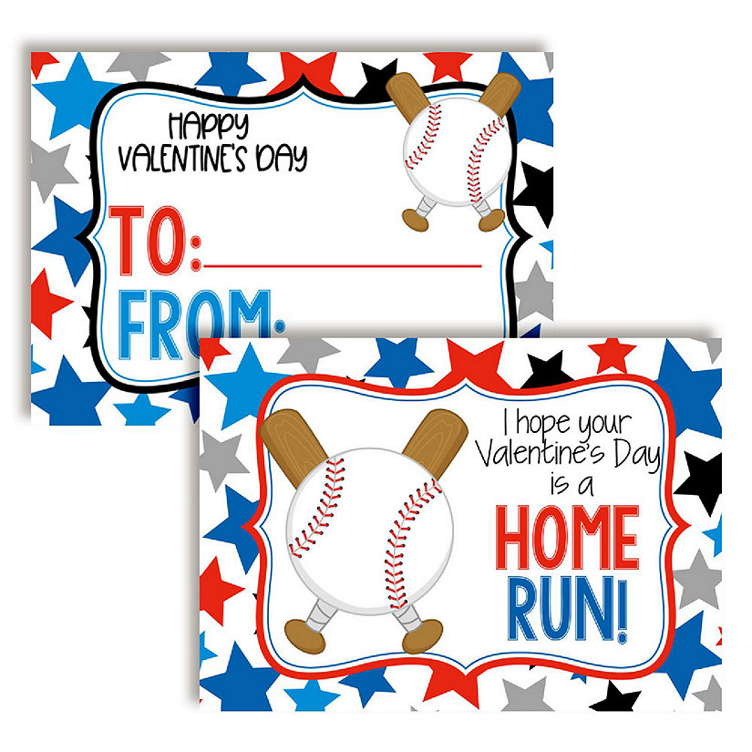 Baseball Classroom Valentines 30pc. by AmandaCreation Image