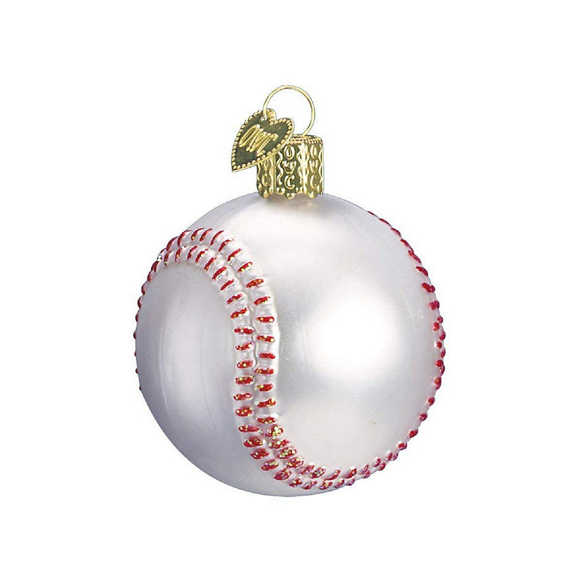 Baseball Old World Christmas Glass Ornament FREE BOX 44015 New Sports Decoration Image