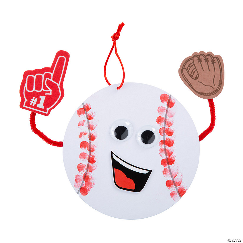 Baseball Thumbprint Sign Craft Kit Makes 12 Oriental Trading