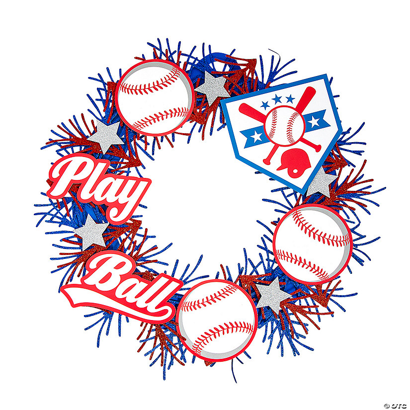Baseball Wreath Craft Kit - Makes 1 Image
