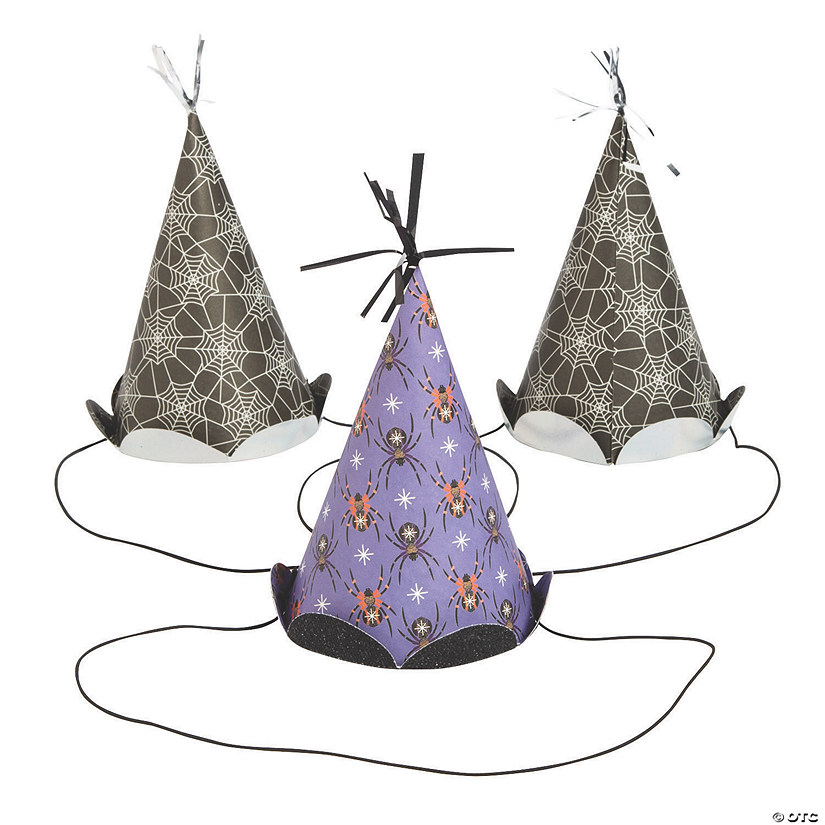 Basic Boo Halloween Cone Party Hats - 6 Pc. Image