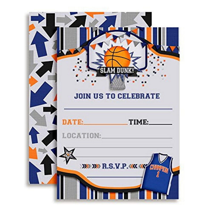 Basketball Birthday Invitations 40pcs. by AmandaCreation Image