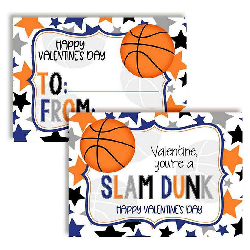 Basketball Classroom Valentines 30pc. by AmandaCreation Image