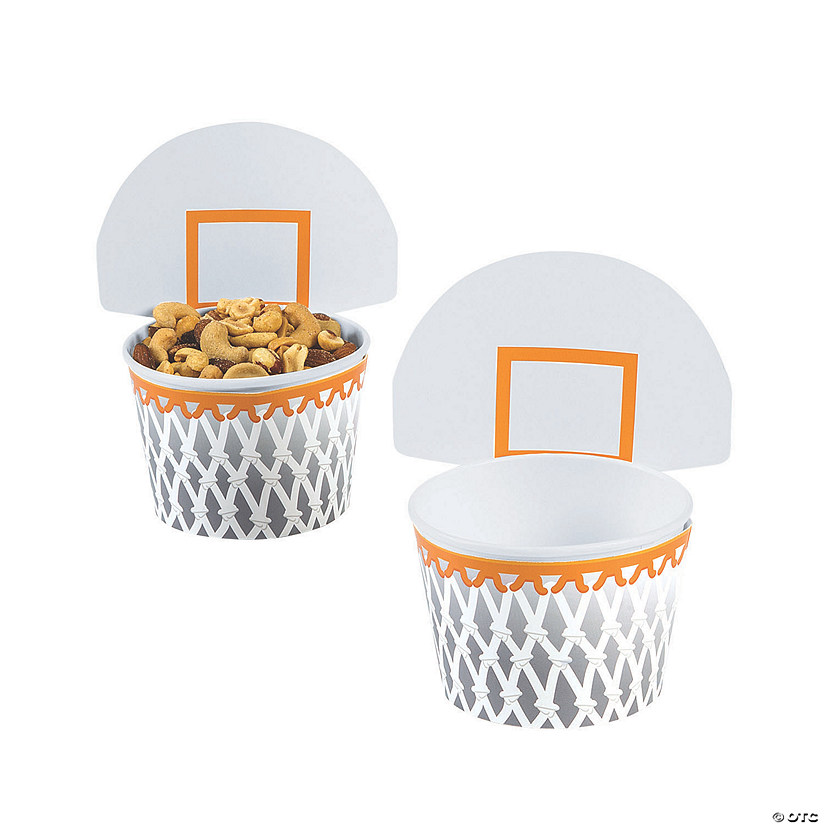 Basketball Disposable Paper Snack Cups - 12 Ct. Image