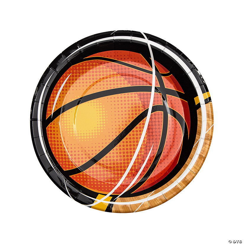 Basketball Party Paper Dinner Plates &#8211; 8 Ct. Image