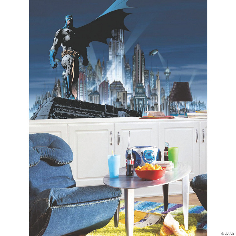 Batman Chair Rail Prepasted Mural Image