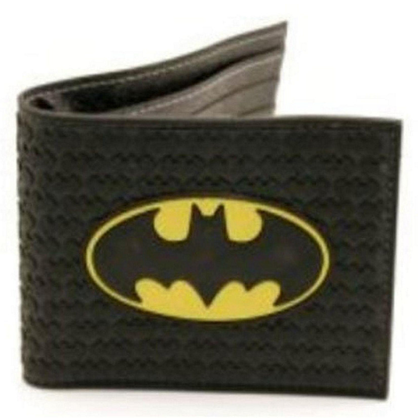 Batman Shield Black Rubber Bifold Wallet Image