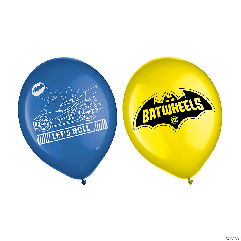 Batwheels&#8482; Party 12" Batmobile & Logo Latex Balloons - 6 Pc. Image