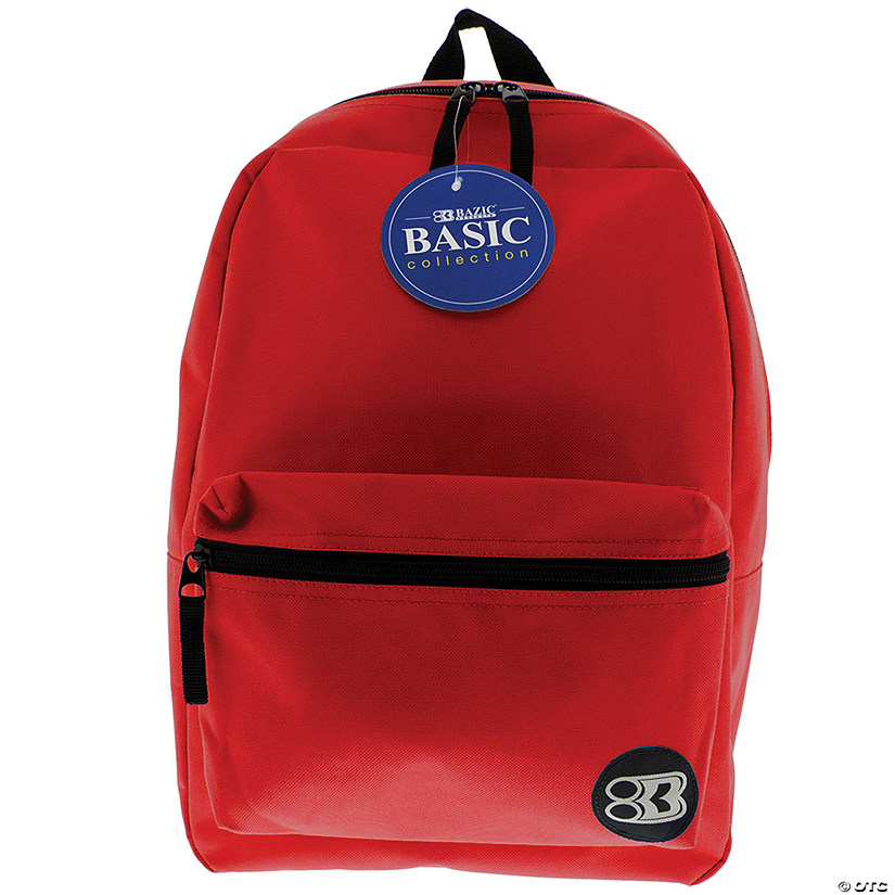 BAZIC&#174; 16" Red Basic Collection Backpack - Qty 3 Image
