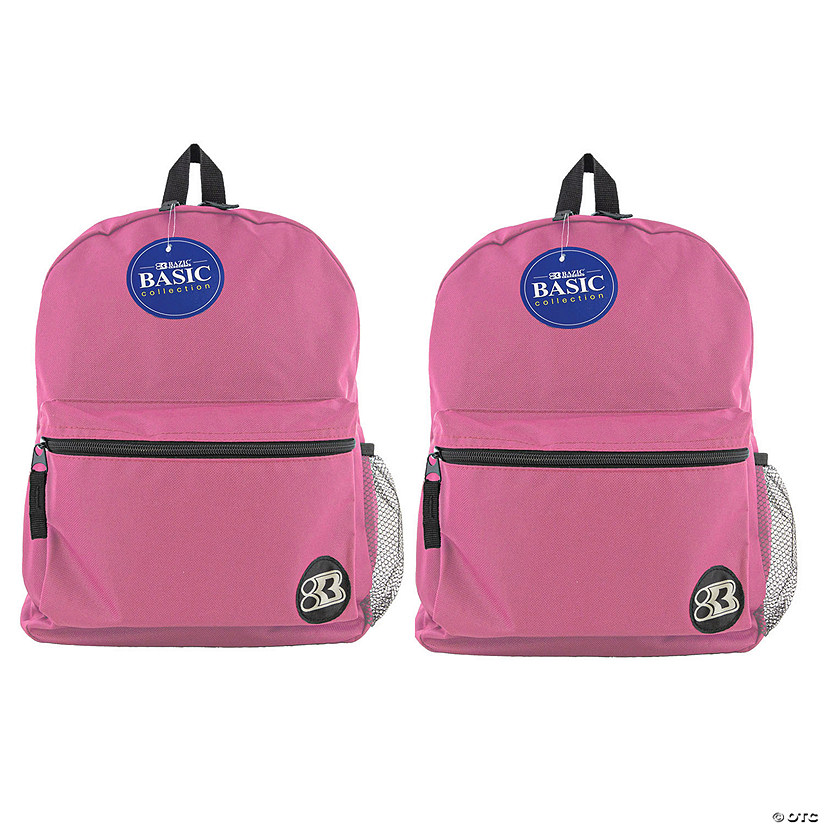 Bazic&amp;#174; Basic Backpack 16" Fuchsia, Pack of 2 Image