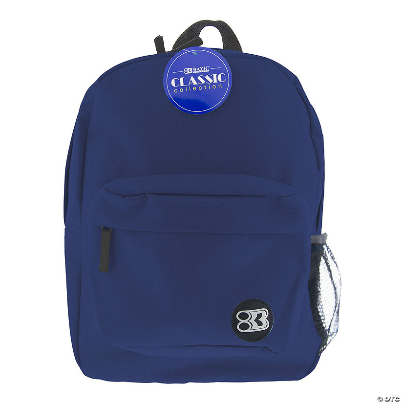BAZIC Products 17" Classic Backpack, Navy Blue Image