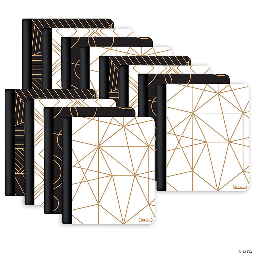 BAZIC Products Geometric Composition Books, Pack of 12 Image