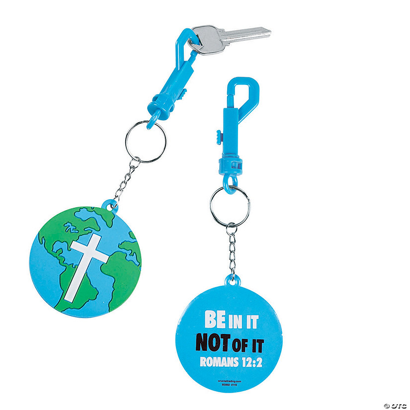 Be In It Not Of It Religious Backpack Clip Keychains - 12 Pc. Image