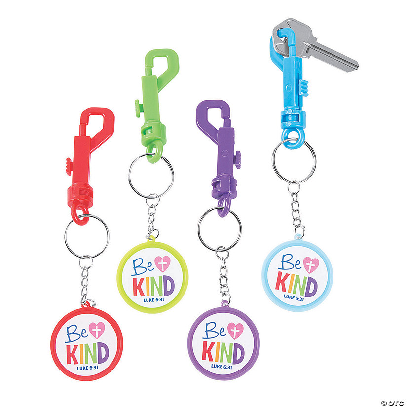 Be Kind Backpack Clip Keychains - 12 Pc. Image