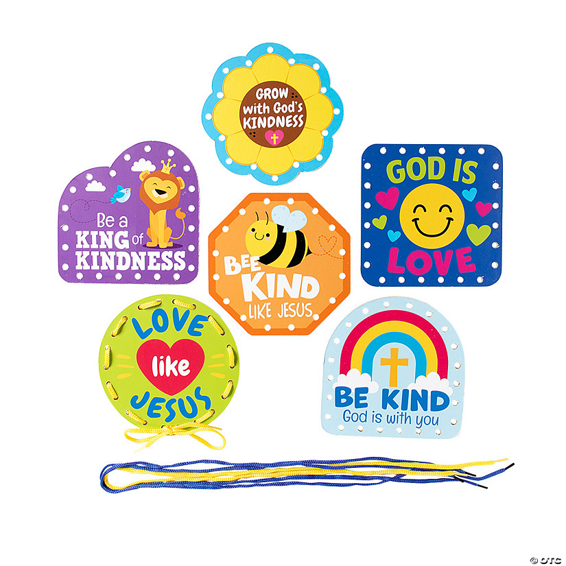 Be Kind Lacing Cards - 24 Pc. Image