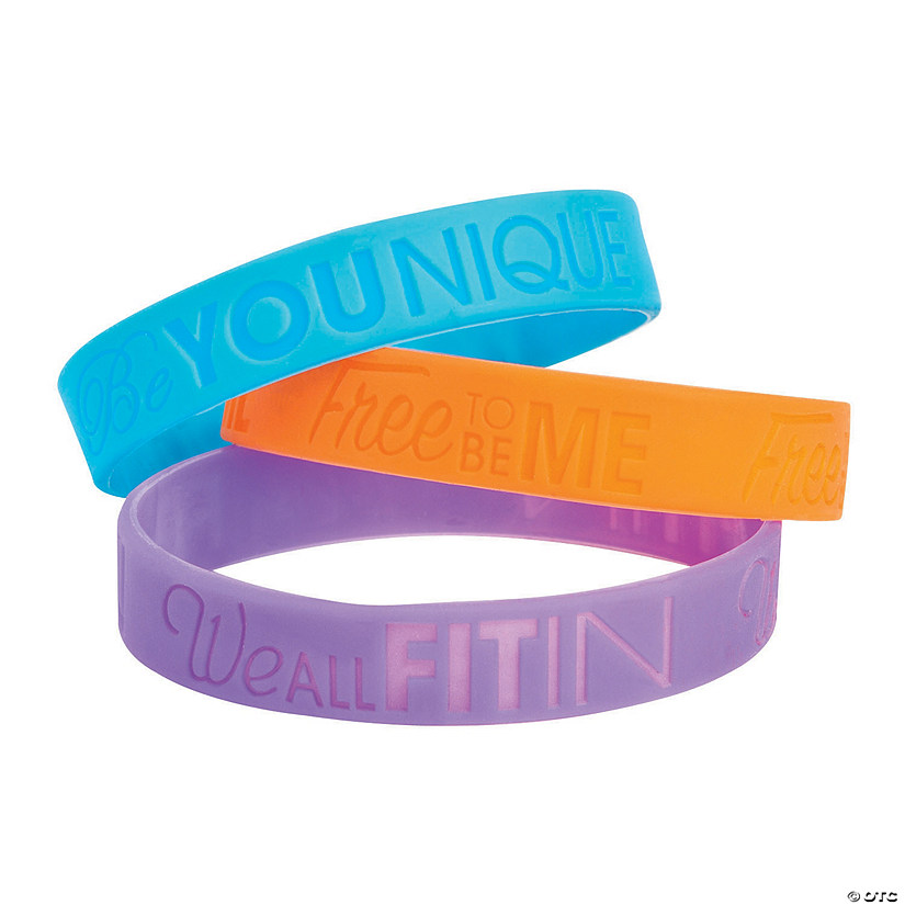 Be You Rubber Bracelets - 24 Pc. Image
