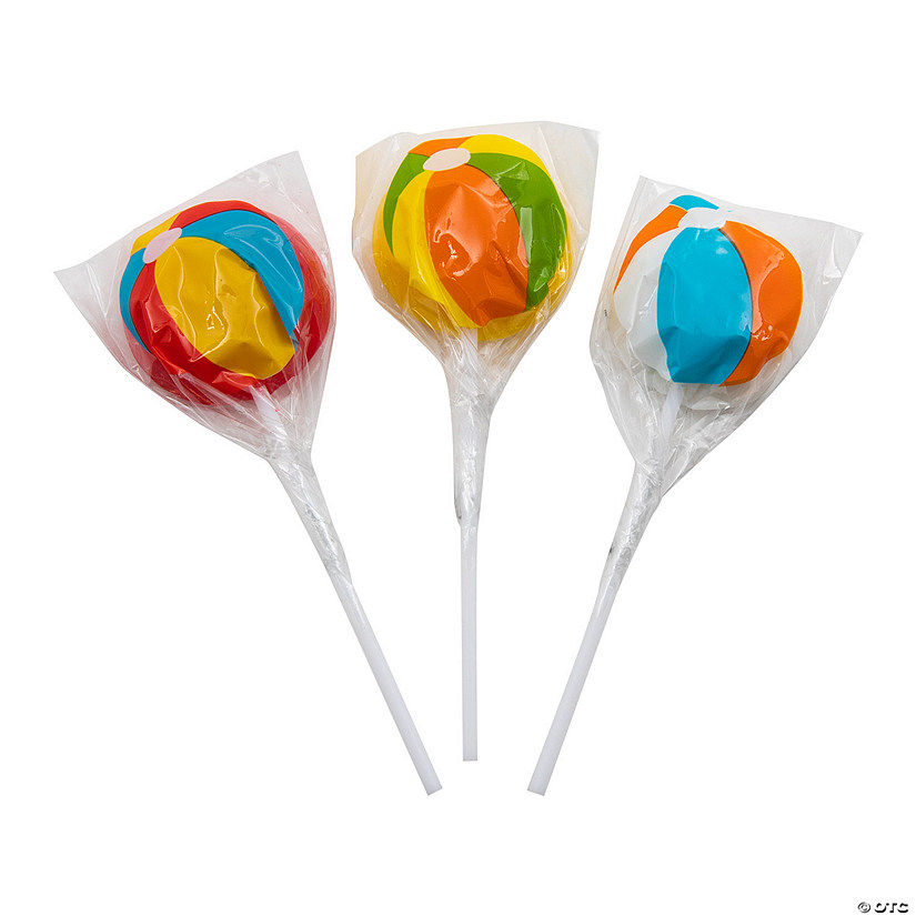 Beach Ball Lollipops - 12 Pc. Image
