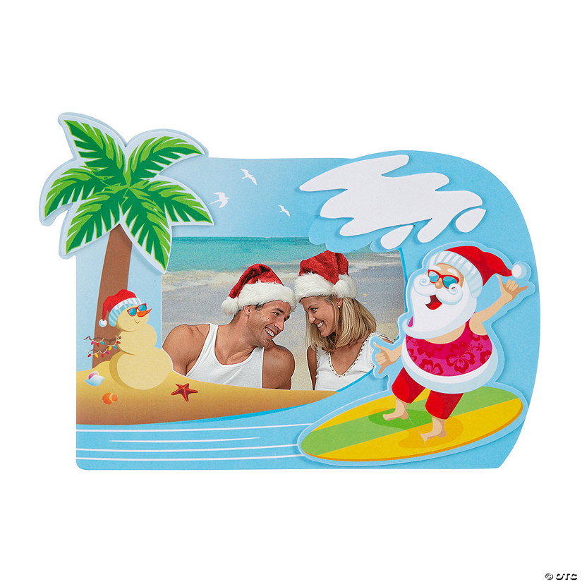 Beach Christmas Picture Frame Magnet Craft Kit - Makes 12 Image