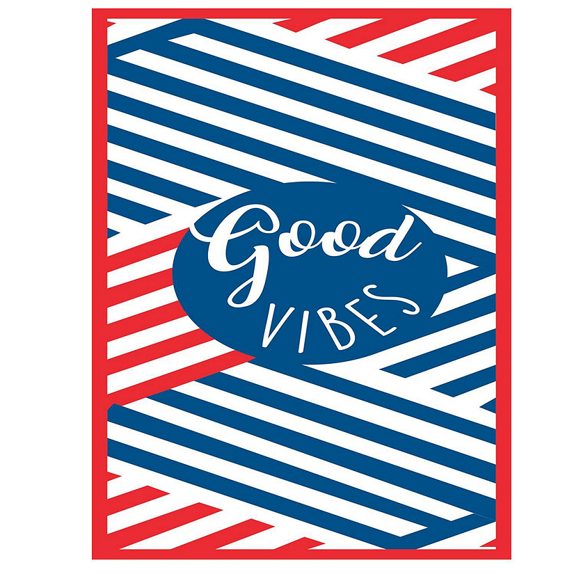 Beach Towel - Good Vibes, Red Image