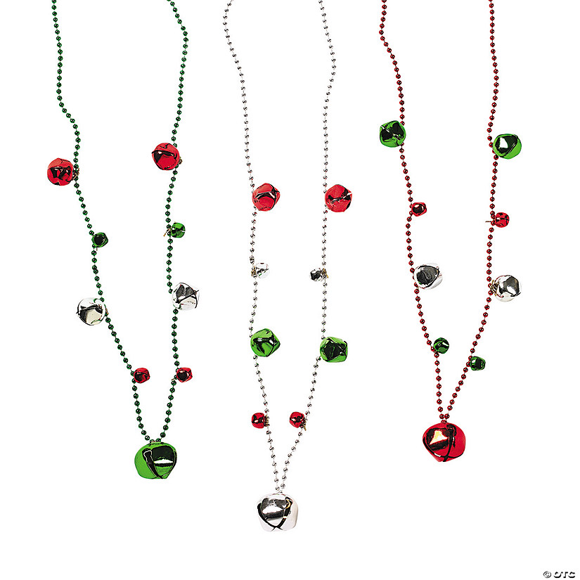Bead Necklaces with Jingle Bells - 12 Pc. Image