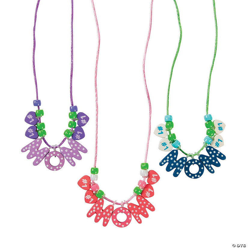 Beaded 1 Mom Necklace Craft Kit Makes 12
