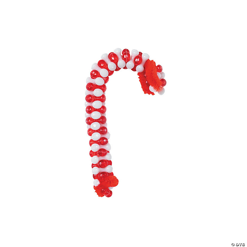 Beaded Candy Cane Christmas Ornament Craft Kit - Makes 12 Image