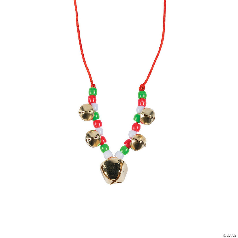 Beaded Jingle Bell Necklace Craft Kit - Makes 12 Image