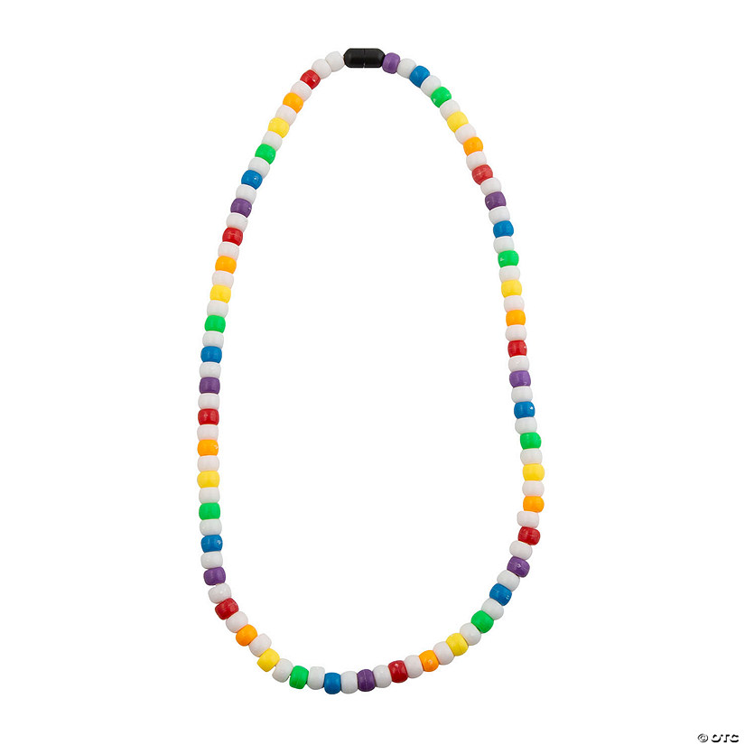 Beaded Rainbow Necklace Craft Kit - Makes 12 Image