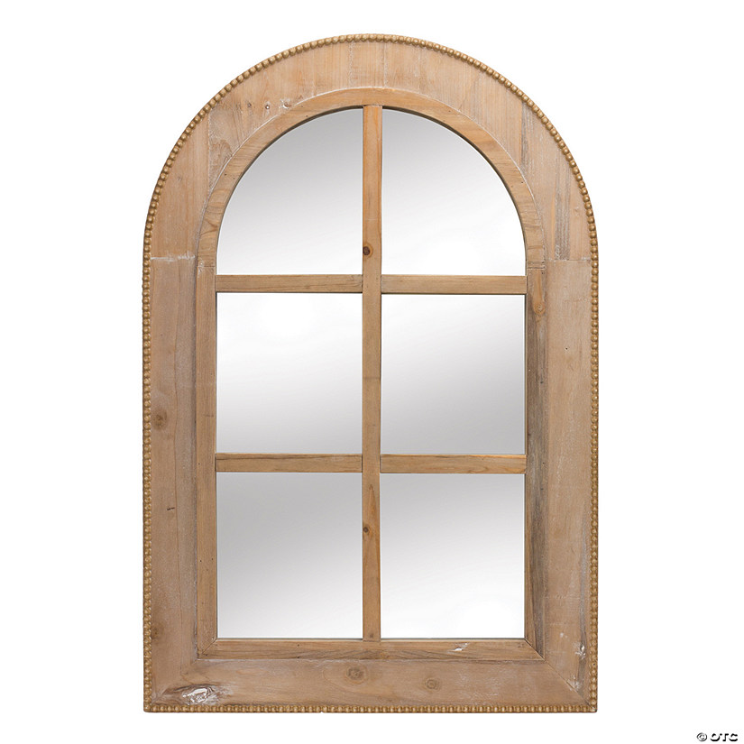 Beaded Wood Arch Mirror 35.5"H Image