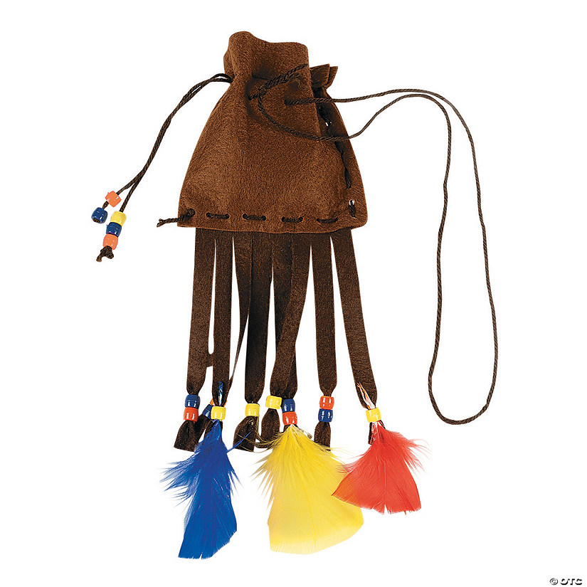 Beads & Feathers Pouch Necklace Craft Kit Makes 12 Discontinued