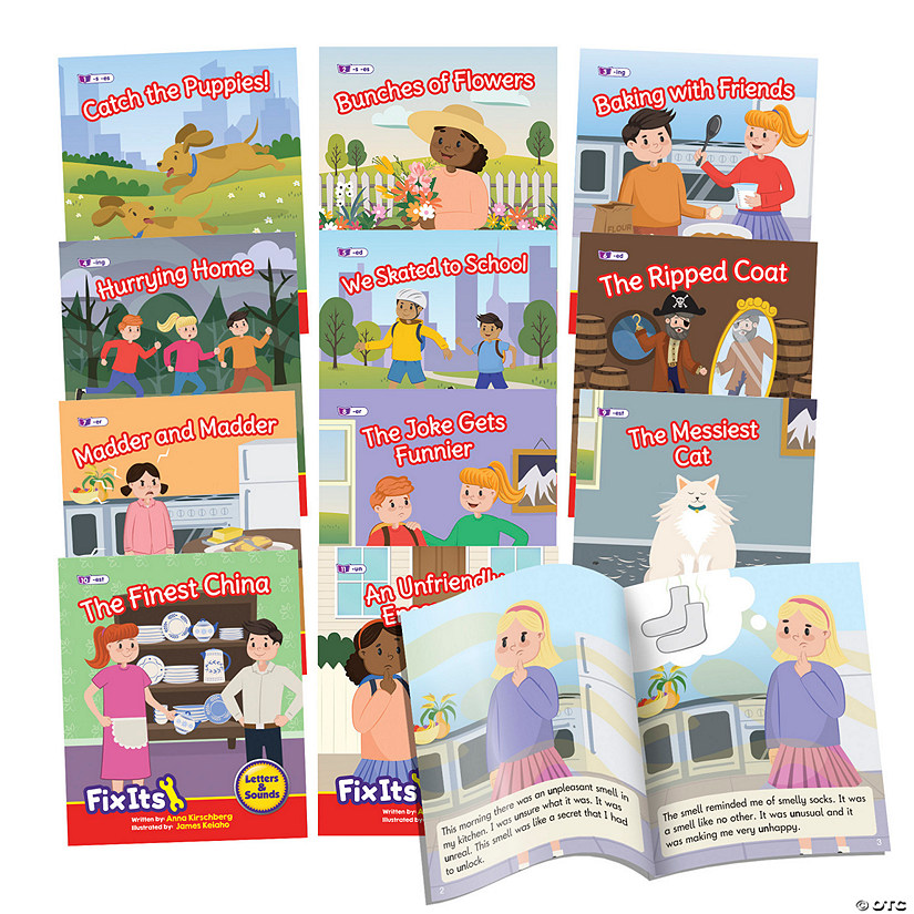 Beanstalk Books Fix Its Decodable Readers Suffixes Fiction Phase 6, Set of 12 Image