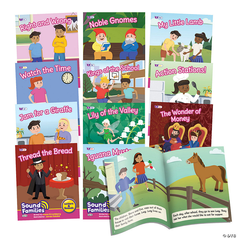 Beanstalk Books Sound Families Decodable Readers Consonants Fiction Phase 5.5, Set of 12 Image