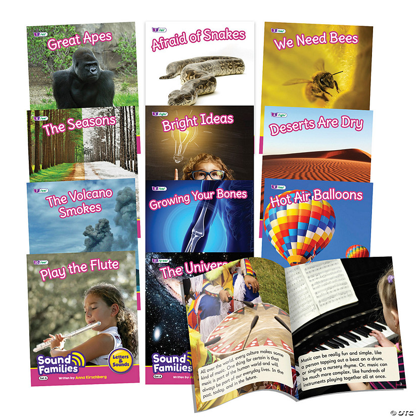 Beanstalk Books Sound Families Decodable Readers Long Vowels Non-Fiction Phase 5.5, Set of 12 Image