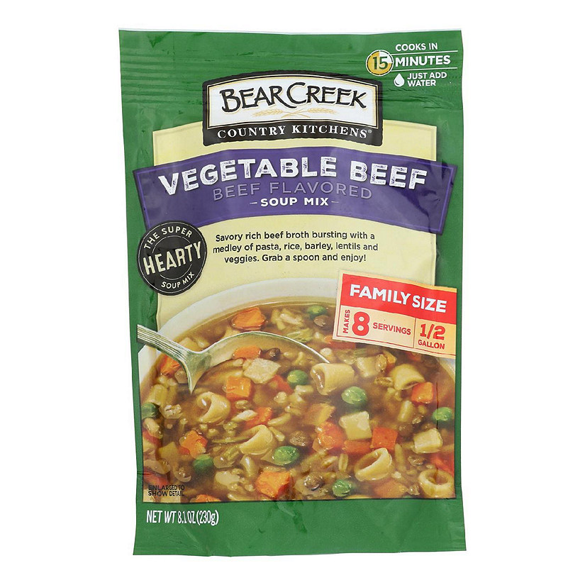 Bear Creek - Soup Mix Vegetable Beef - Case of 6-8.1 OZ Image